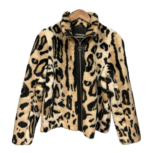 Jacket Faux Fur & Sherpa By Express O  Size: M